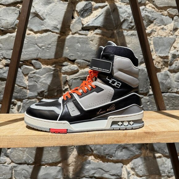 Louis Vuitton Black Grey LV Trainer 408 High-top Sneakers - Picture 6 of 13